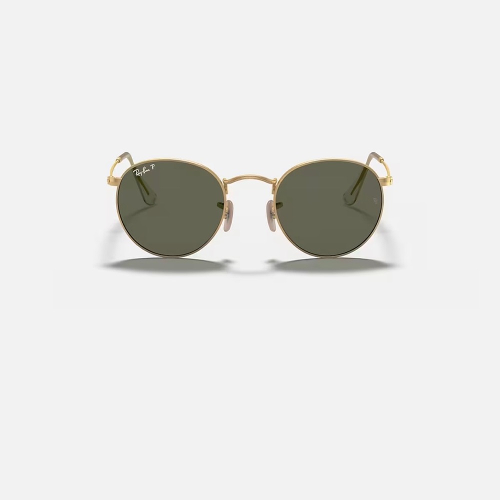 Ray Ban round metal sunglasses • matte gold